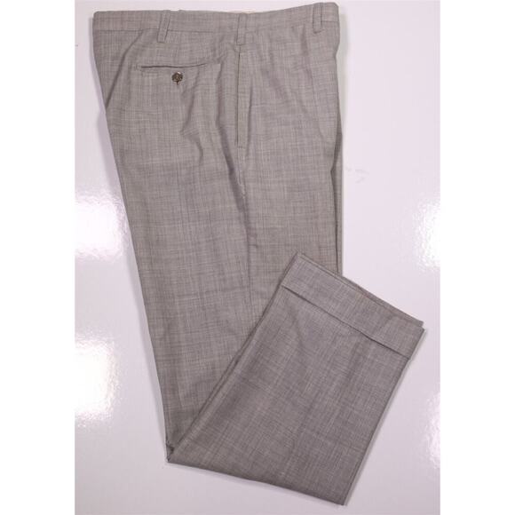 Antico Pantalone Napoli Light Gray Button-Fly Wool Dress Pants Trousers 33x28 - Picture 1 of 6